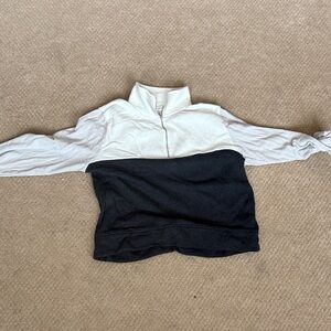 J. Crew Black and White Crew Neck Sweater